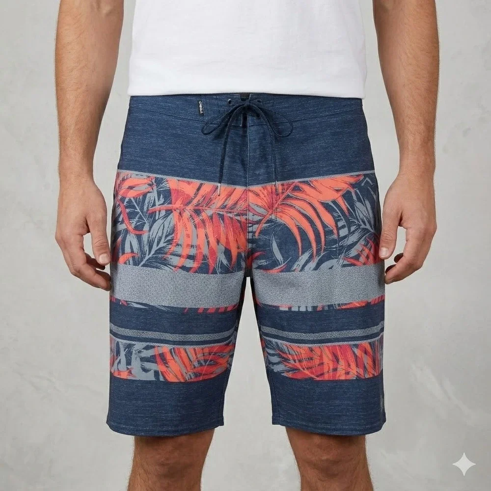 O'Neill Mens Hyperfreak Performance‎ Board Shorts Floral Print Size 38
